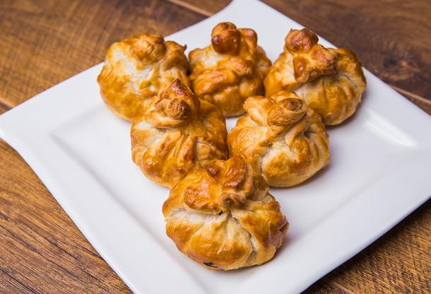 Мешочек с курицей и грибами